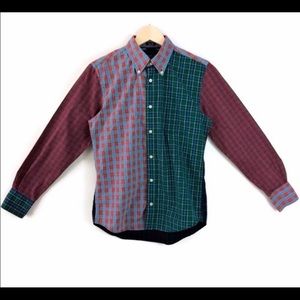 TOMMY HILFIGER | Slim Fit Plaid Button Down Top L